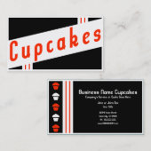 retro cupcakes visitekaartje (Voorkant / Achterkant)