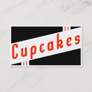 retro cupcakes visitekaartje