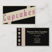 retro cupcakes visitekaartje (Voorkant / Achterkant)