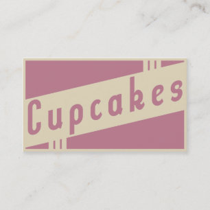 retro cupcakes visitekaartje
