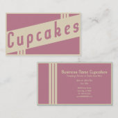 retro cupcakes visitekaartje (Voorkant / Achterkant)