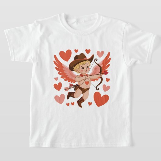 Retro Cupid Bow Tee, Baby Cupid Valentine Gift T-shirt (Laagn)