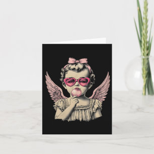 Retro Cupid Valentijnsdag Schattige Vintage Cupid Kaart
