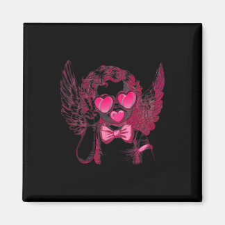 Retro Cupido Valentijn Blowing Bubble  Valen Magneet