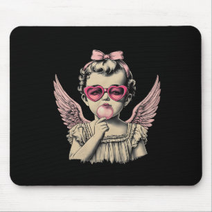 Retro Cupido Valentijnsdag Schattigee Cupid Blowi Muismat