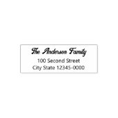Retro Cursive Script Lettertype Naam Retouradres Zelfinktende Stempel (Design)