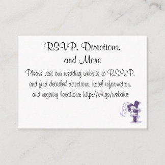 Retro Cursive Wedding Enclosure Kaart