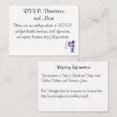 Retro Cursive Wedding Enclosure Kaart (Voorkant / Achterkant)