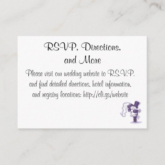 Retro Cursive Wedding Enclosure Kaart (Voorkant)