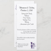 Retro Cursive Wedding Program Programmakaart (Voorkant / Achterkant)