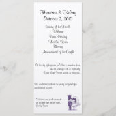 Retro Cursive Wedding Program Programmakaart (Voorkant)