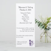 Retro Cursive Wedding Program Programmakaart (Staand voorkant)