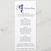 Retro Cursive Wedding Program Programmakaart (Achterkant)