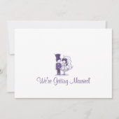 Retro Cursive Wedding-uitnodigingen Kaart (Voorkant)