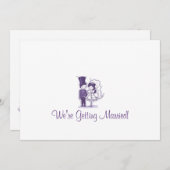 Retro Cursive Wedding-uitnodigingen Kaart (Voorkant / Achterkant)