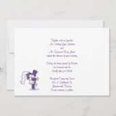 Retro Cursive Wedding-uitnodigingen Kaart (Achterkant)