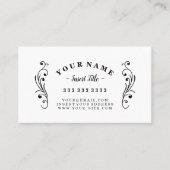 Retro Curved Text Professional  Visitekaartje (Voorkant)