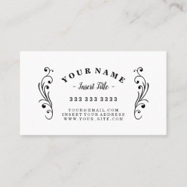 Retro Curved Text Professional  Visitekaartje