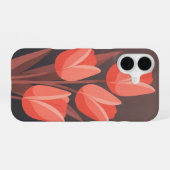 Retro Curved Tulip iPhone 16 Hoesje (Achterkant horizontaal)