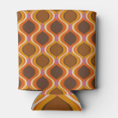 Retro Curven: jaren '60-70 Wallpaper Textuur. Blikjeskoeler (Achterkant)