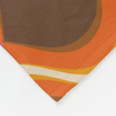 Retro Curven: jaren '60-70 Wallpaper Textuur. Fleece Deken (Hoek)