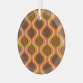 Retro Curven: jaren '60-70 Wallpaper Textuur. Glas Ornament (Voorkant links)