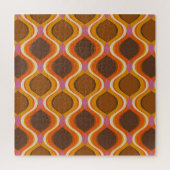 Retro Curven: jaren '60-70 Wallpaper Textuur. Legpuzzel (Verticaal)