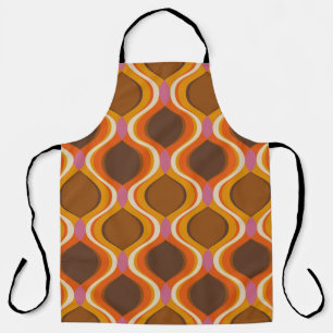 Retro Curven: jaren '60-70 Wallpaper Textuur. Schort