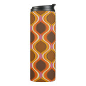 Retro curves seamless pattern. 70s 60s style wallp thermosbeker (Gedraaid links)