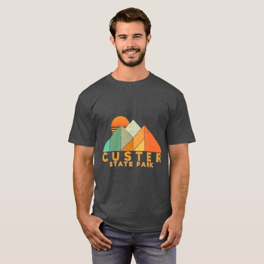 Retro  Custer State Park T-shirt (Voorkant volledig)