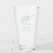 Retro Custom Business Pint Glass Glas (Achterkant)