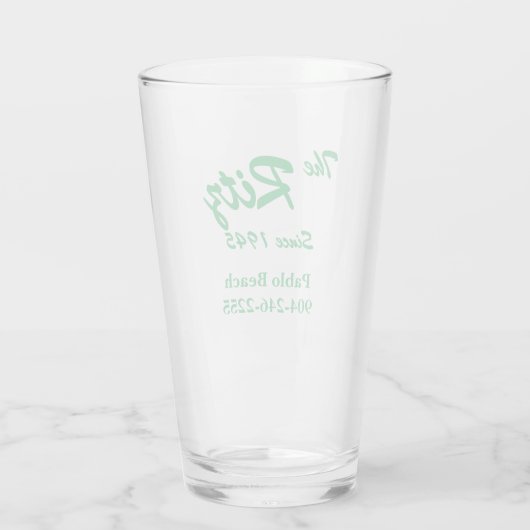  Retro Custom Business Pint Glass Glas (Achterkant)