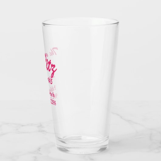 Retro Custom Business Pint Glass Glas (Links)