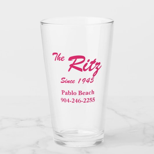  Retro Custom Business Pint Glass Glas (Voorkant)