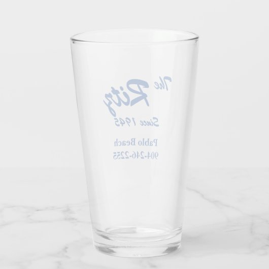  Retro Custom Business Pint Glass Glas (Achterkant)