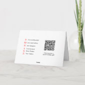 Retro Custom Business QR-code Corporate Christmas Feestdagen Kaart (Achterkant)