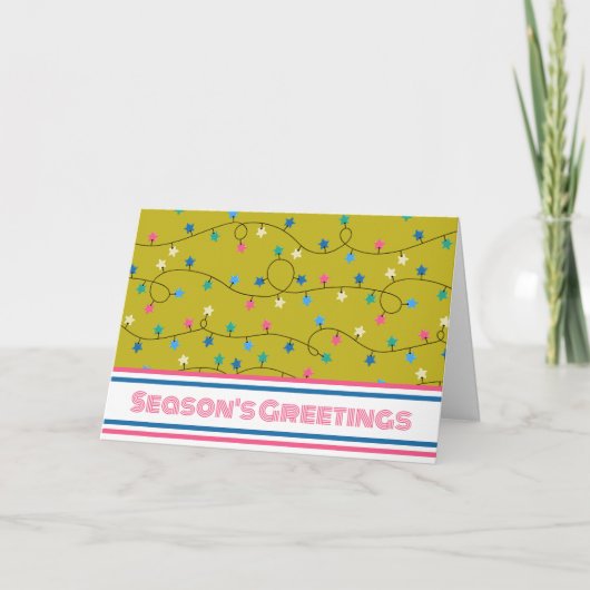 Retro Custom Business QR-code Corporate Christmas Feestdagen Kaart (Voorkant)