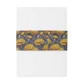 Retro Custom Carnation Floral Destination Wedding Uitnodigingen Wikkel (Achterkant Voorbeeld)