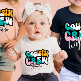 Retro Custom Cousin Crew Add your Name Romper