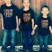 Retro Custom Cousin Crew Voeg jouw naam toe Zwart