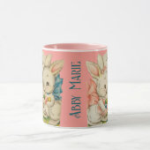 Retro Custom Happy Easter Bunnies Mok (Midden)