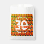 Retro Custom Hippie Psychedelic 70ste verjaardag Bedankzakje (Voorkant)