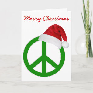 Retro Custom Hippy Peace Christmas Wenskaart Feestdagen Kaart