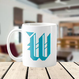 Retro  Custom Initiaal Koffiemok