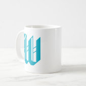 Retro Custom Initiaal Koffiemok (Voorkant links)