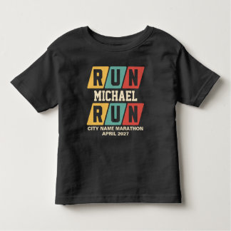 Retro Custom Name Marathon Support Kinder Shirts