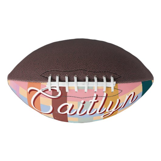 Retro CUSTOM Name Woven Roller Stripes American Football (Voorkant)