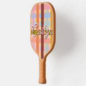 Retro CUSTOM Name Woven Roller Stripes Pickleball Paddle (Links)