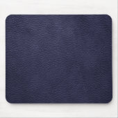 Retro Custom Navy Blue Leather Muismat (Voorkant)