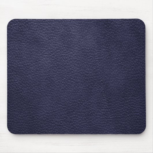 Retro Custom Navy Blue Leather Muismat (Voorkant)